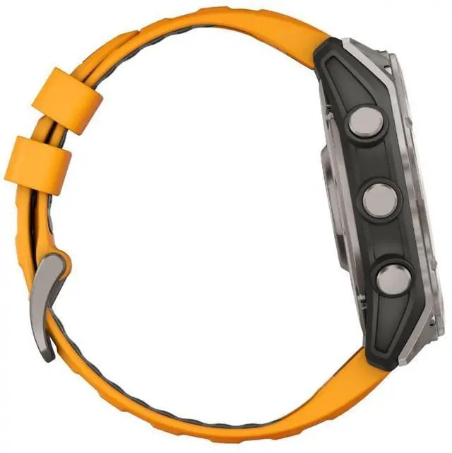 Alt view image 15 of 15 - Garmin fnix® 8 - 51 mm, AMOLED, Sapphire, Premium Multisport GPS Smartwatch, Long-Lasting Battery Life, Dive-Rated, Built-in LED Flashlight, Titanium with Spark Orange/Graphite Band