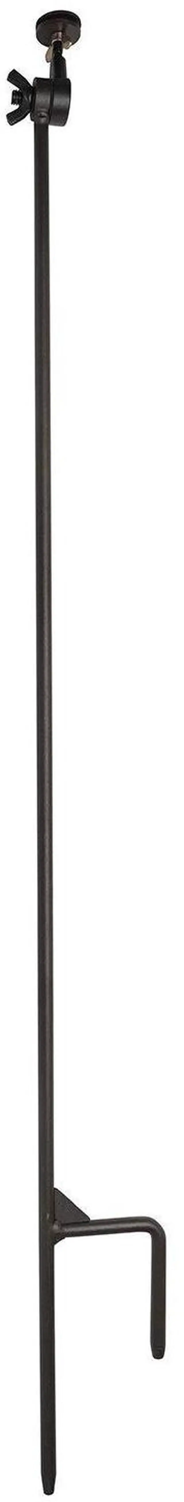 Alt view image 4 of 7 - Trail Camera Holder Posts (2 Items) | Dual-Prong Step-in Posts, Universal 1/4x20 Thread, Wing-Nut Vertical Adjustment, Black, Includes USB Card Reader, (4 Pack)