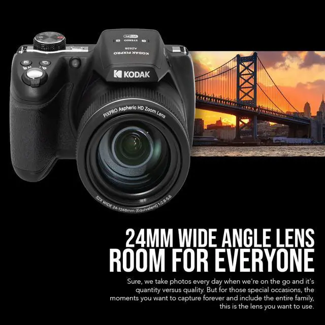 Alt view image 6 of 7 - PIXPRO AZ528 16MP Astro Zoom Digital Camera Bundle (Black) | Rechargeable Battery, 128GB SD Card, Charger Kit, 52x Optical, (3 items)