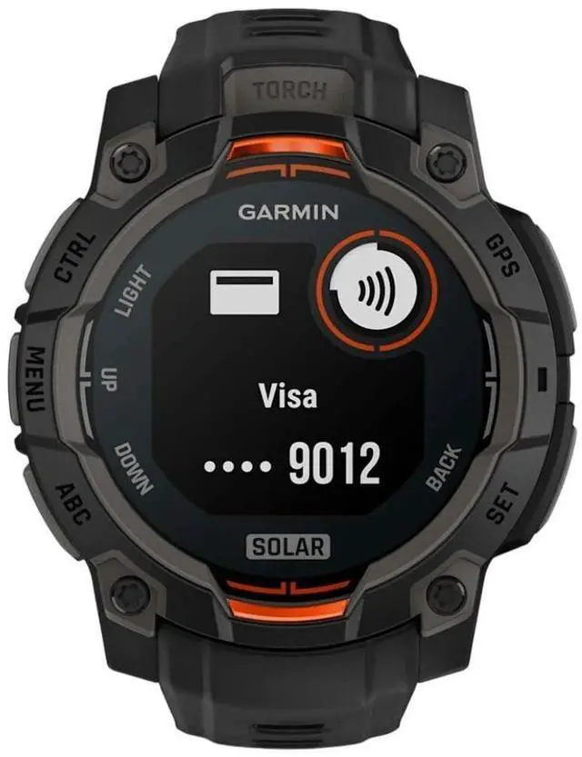 Alt view image 9 of 14 - Garmin Instinct® 3 45mm, Solar Charged Display, Rugged Outdoor GPS Smartwatch, Metal-Reinforced Bezel, Built-in Flashlight, Black