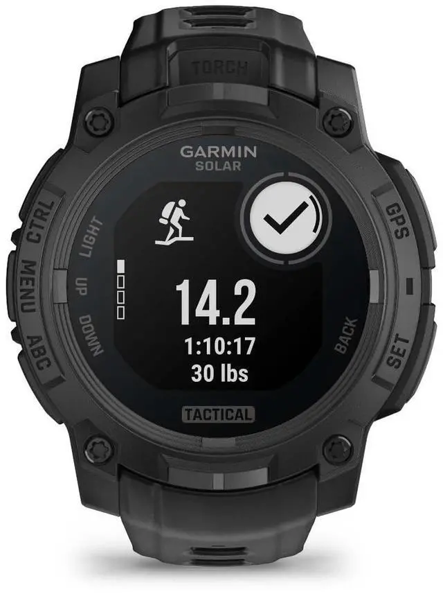 Alt view image 7 of 11 - Garmin Instinct® 3 Tactical Edition, 45mm, Solar Charged Display, Rugged Outdoor GPS Smartwatch