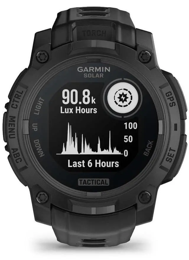 Alt view image 10 of 11 - Garmin Instinct® 3 Tactical Edition, 45mm, Solar Charged Display, Rugged Outdoor GPS Smartwatch