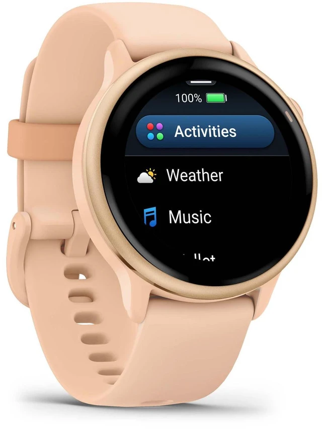 Alt view image 3 of 4 - Garmin vívoactive® 6, Health and Fitness GPS Smartwatch, AMOLED Display, Up to 11 Days of Battery, Metallic Pink Dawn with Pink Dawn Band