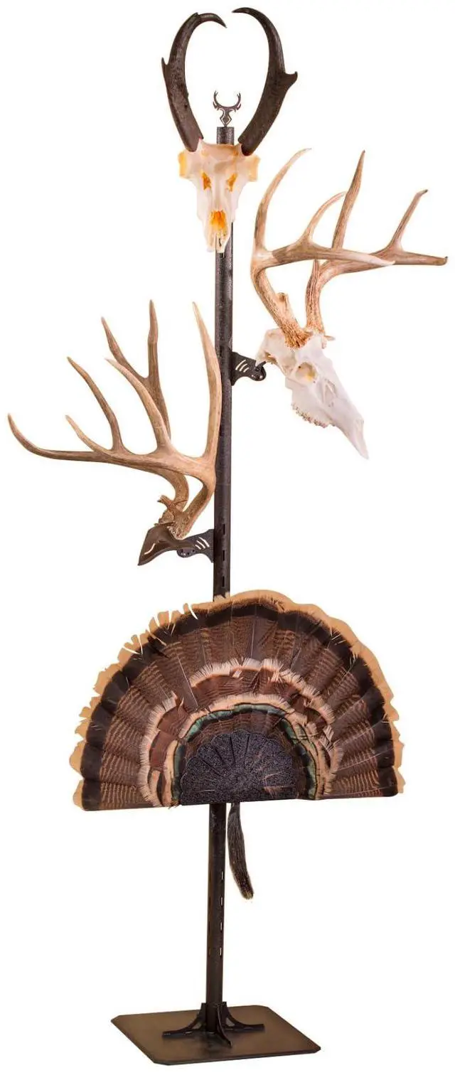 Alt view image 11 of 16 - Skull Hooker Skull Hooker Trophy Tree Floor Display 5 Brackets Black