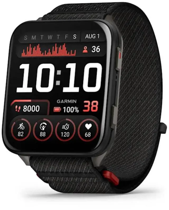 Alt view image 5 of 11 - Garmin® Venu® X1, Thin and Lightweight GPS Smartwatch, AMOLED Display, Advanced Health and Fitness Features, Black with Slate Titanium Caseback and Black ComfortFit Nylon Band