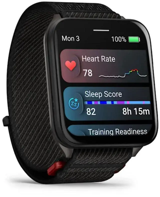 Alt view image 7 of 11 - Garmin® Venu® X1, Thin and Lightweight GPS Smartwatch, AMOLED Display, Advanced Health and Fitness Features, Black with Slate Titanium Caseback and Black ComfortFit Nylon Band