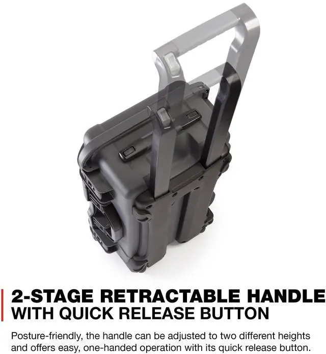 Alt view image 2 of 9 - Nanuk 935 Wheeled Hard Case with Foam Insert & Lid Organizer (Graphite)