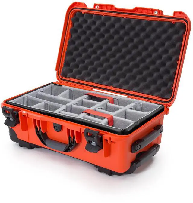 Alt view image 2 of 11 - Nanuk 935 Waterproof Carry-On Hard Case with Wheels and Padded Divider - Orange
