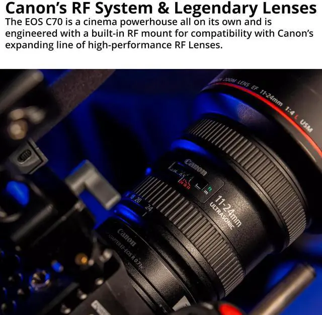 Alt view image 7 of 8 - Canon EOS C70 Cinema Camera (RF Lens Mount)