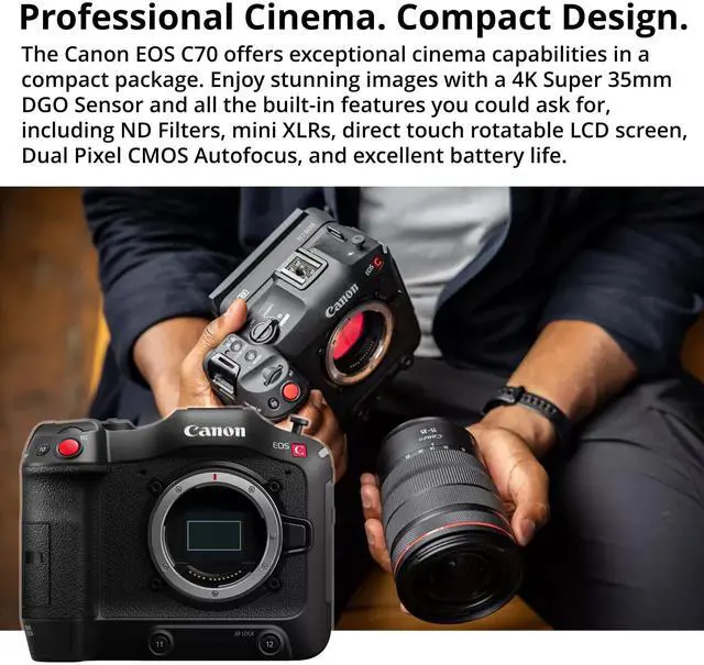 Alt view image 4 of 8 - Canon EOS C70 Cinema Camera (RF Lens Mount)
