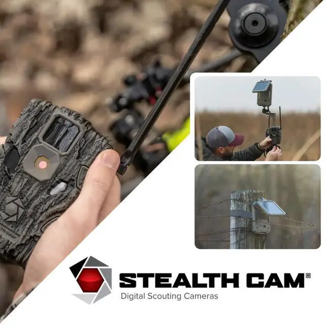 Alt view image 2 of 7 - Stealth Cam Adjustable Multi-Pivot Mounting Post Bundle with Solar Power Panel, SD Card Reader-Viewer with 4.3-Inch LCD Touch Screen, 32GB Memory Card (2-Pack), and 4-In-1 USB Card Reader (6 Items)