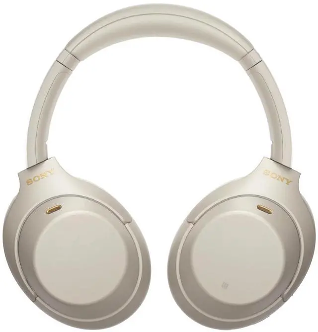 Alt view image 5 of 7 - Sony WH-1000XM4 Wireless Noise Canceling Over-Ear Headphones (Silver) with Wireless Audio Adapter (2 items)