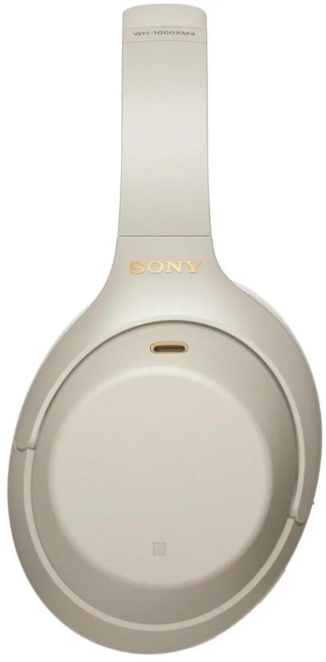 Alt view image 6 of 7 - Sony WH-1000XM4 Wireless Noise Canceling Over-Ear Headphones (Silver) with Wireless Audio Adapter (2 items)