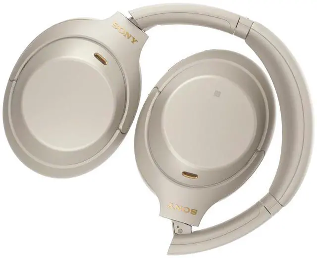 Alt view image 7 of 7 - Sony WH-1000XM4 Wireless Noise Canceling Over-Ear Headphones (Silver) with Wireless Audio Adapter (2 items)