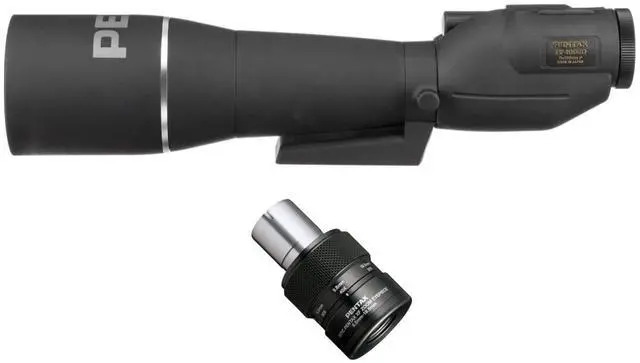 Main image of High-Precision Pentax PF-100ED 100mm Spotting Scope with Extra-Low Dispersion Glass - Ideal for Birdwatching and Target Practice - Compact and Versatile Bundle with Pentax XF Zoom Eyepiece (2 Items)