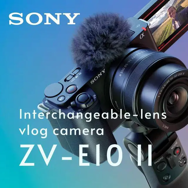 Alt view image 2 of 7 - Sony Alpha ZV-E10 II Content Creators Camera with APS-C Mirrorless Lens and Lens Kit (White) Bundle with Sony Creator Accessory Kit II, Case and Bundle, and Card Reader and Case (4 Items)