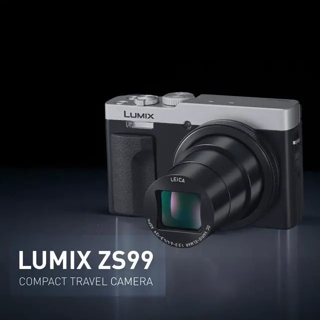 Alt view image 2 of 7 - Panasonic LUMIX ZS99 30x Zoom Point Compact Digital Camera (Silver) Bundle with 128GB Memory Card, Storage Travel Case, Battery and Dual Charger, Spider Tripod, and Card Reader (6 Items)