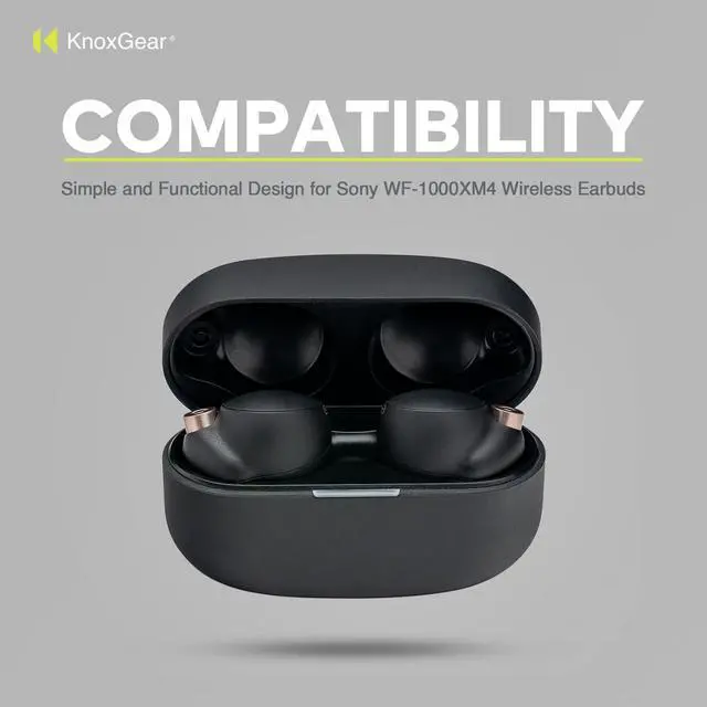 Alt view image 4 of 7 - Sony Replacement Rechargeable Charging Case for WF-1000XM5 Earbuds (Black) Bundle with Silicone Case
