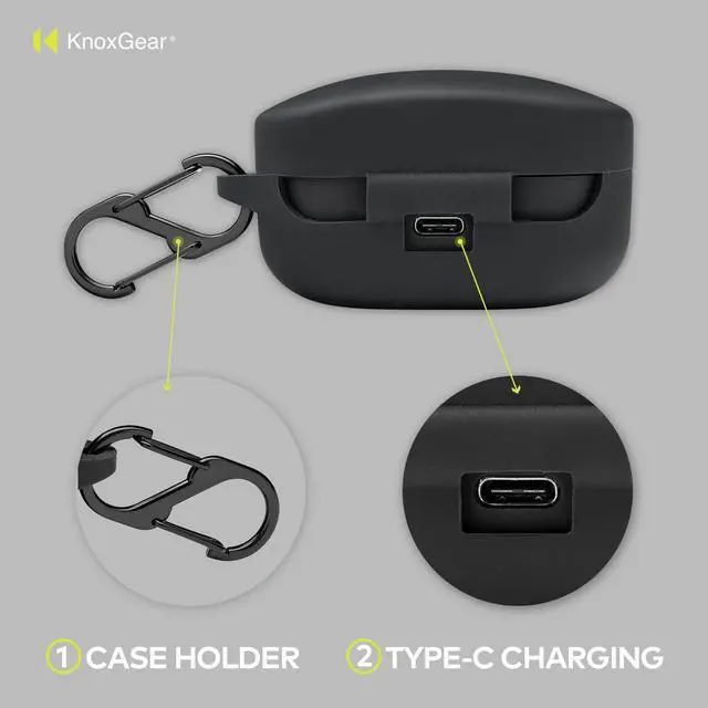 Alt view image 6 of 7 - Sony Replacement Rechargeable Charging Case for WF-1000XM5 Earbuds (Black) Bundle with Silicone Case
