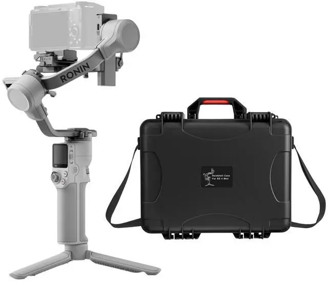 Main image of DJI RS 4 Mini Gimbal Stabilizer for Cameras with Auto Axis Lock and 4.4lbs Payload Bundle with Waterproof Hard Carrying Case (7 Items)