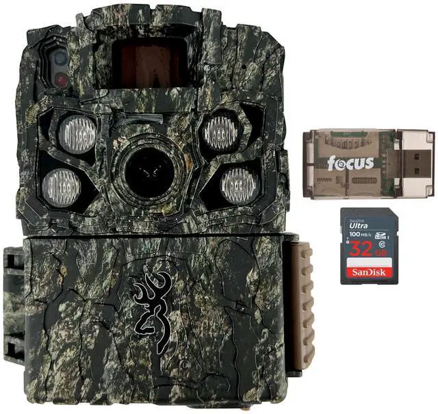 Main image of Browning Trail Camera - Strike Force FHDR 40MP Trail Camera Bundle with 32GB Memory Card and Card Reader (3 Items)