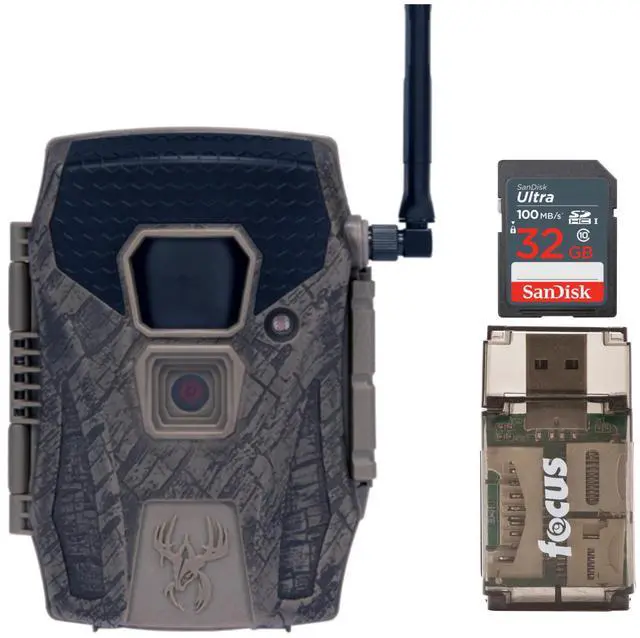 Main image of Wildgame Innovations Terra XT 2.0 24MP Cellular Camera with 720p Video (Gray) Bundle with 32GB Memory Card and Card Reader (3 Items)