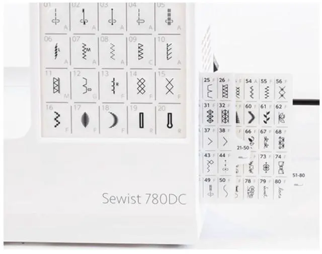 Alt view image 6 of 7 - Janome Sewist 780DC Computerized Sewing Machine Bundle: 80/12 Built-In Stitches 3 Buttonholes 50 Clear Bobbins and Universal Needles