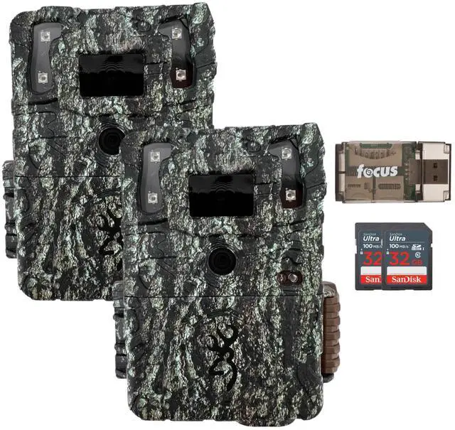 Main image of Browning Trail Cameras - Command Ops Elite 40MP (2-Pack) Bundle with 2 x 32GB Memory Card and Card Reader (5 Items)