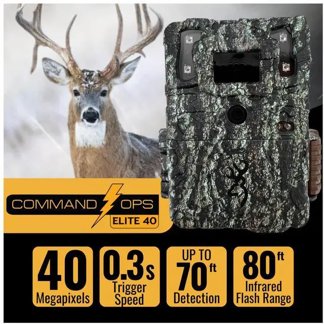 Alt view image 3 of 7 - Browning Trail Cameras - Command Ops Elite 40MP (4-Pack) with 4x 32GB Memory Card and Card Reader (9 Items)