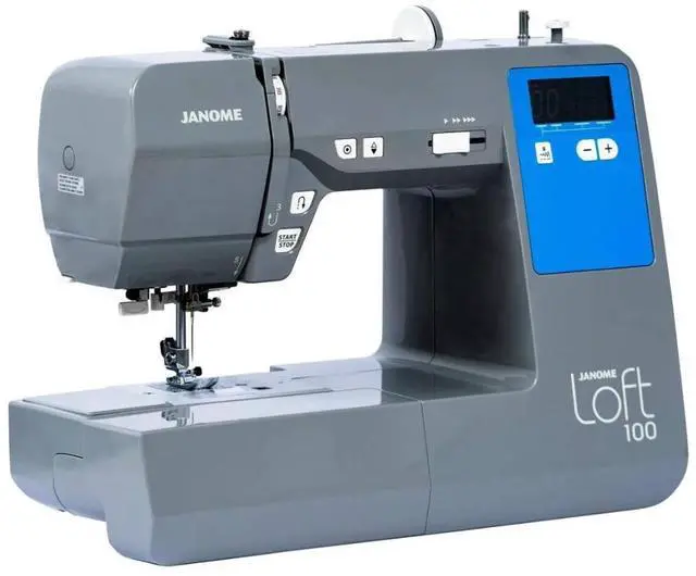 Alt view image 3 of 7 - Janome Loft 100 Computerized Sewing Machine with 100 Stitches Bundle with Needles and Plastic Bobbins (16 Items)