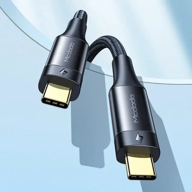 Alt view image 2 of 7 - [Type-C to C] PD Type C Thunderbolt 3 Gen Charging Data 40 GB 2.6FT/0.8M Cable Nylon Braided Fast Charge 5K Display Compatible with Samsung Galaxy S20 S10 and More