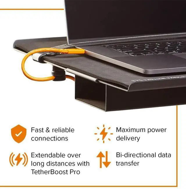 Alt view image 17 of 18 - tether tools 15 ft. tetherpro usb a male to minib 8pin cable orange