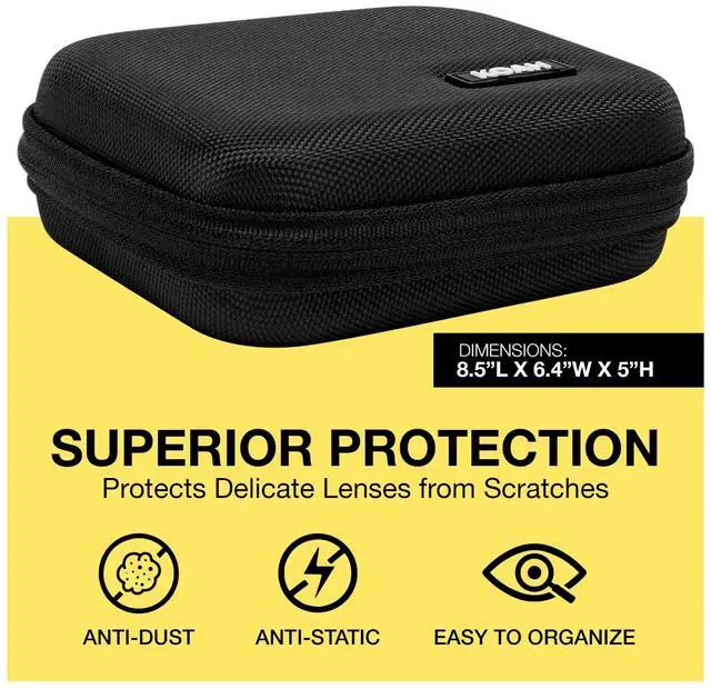 Alt view image 3 of 7 - Koah Hard Shell Camera Filter Case - Lens Filter Case for 8 Filters - Protective Photography Filters Case Organizer with Inner Padded Design - Small Holder for Multiple 58mm 67mm 72mm 77mm 82mm 95mm