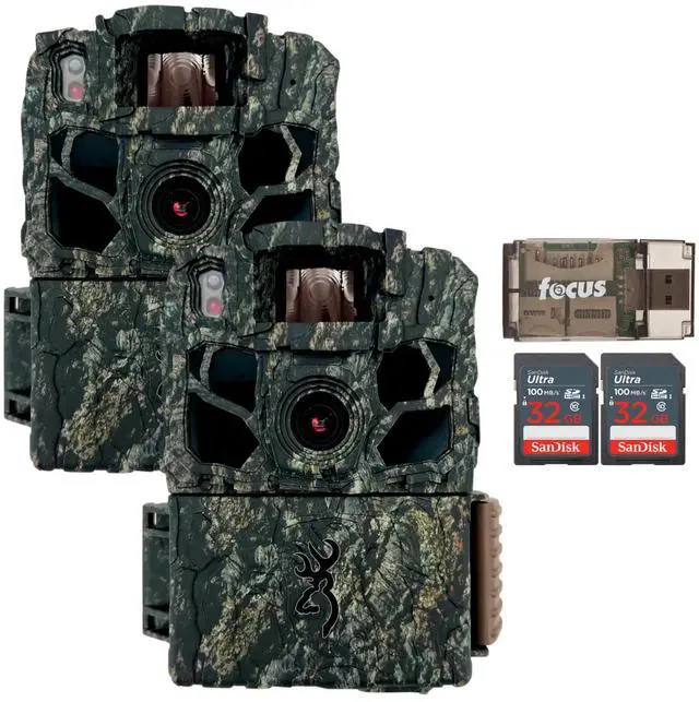 Main image of Browning Trail Cameras - Dark Ops FHDR 40MP (2-Pack) with 2 x 32GB Memory Card and Card Reader (5 Items)