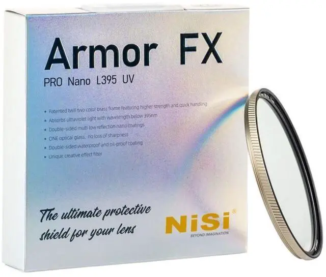 Alt view image 4 of 7 - NiSi 86mm Armor FX PRO Nano L395 UV - Impact-Resistant  Ultraviolet Blocking  Lens Protection Filter - High Definition Optical Glass  Slim Brass Frame  Low Reflection  Waterproof Multi Nano Coating