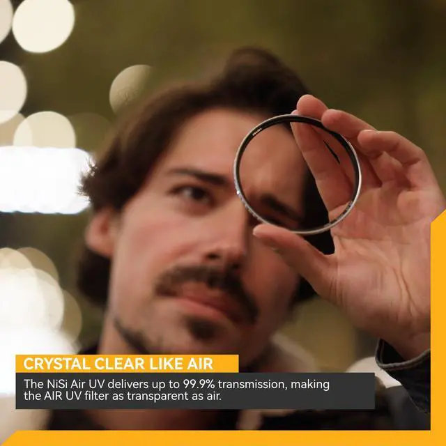 Alt view image 7 of 7 - NiSi Air UV 62mm Filter with 100MP Camera Compatibility, 48-Layer Nano-Coating, and Durable Brass Frame