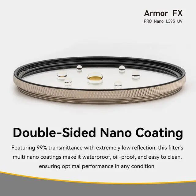 Alt view image 9 of 12 - NiSi NiSi 67mm Armor FX PRO Nano L395 UV Protection Filter #NIR-AFXUV-67
