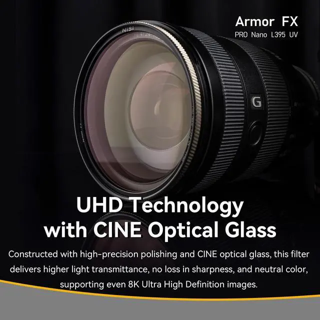 Alt view image 10 of 12 - NiSi NiSi 67mm Armor FX PRO Nano L395 UV Protection Filter #NIR-AFXUV-67