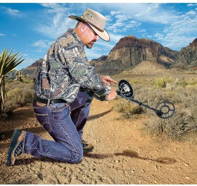 Alt view image 4 of 6 - Bounty Hunter Discovery 2200 Metal Detector with Four-Tone Audio Feedback, 9-Segment Target Identification, and 8-Inch Interchangeable Waterproof Coil (Black)