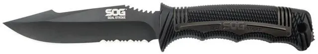 Alt view image 10 of 15 - SOG SEAL Strike Blk TiNi Deluxe Sheath Fixed Blade SS1003 CP
