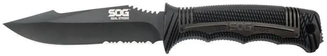 Alt view image 11 of 15 - SOG SEAL Strike Blk TiNi Deluxe Sheath Fixed Blade SS1003 CP