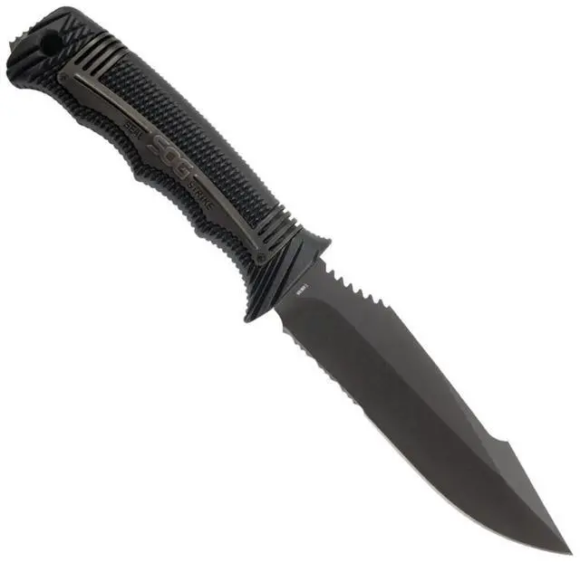 Alt view image 13 of 15 - SOG SEAL Strike Blk TiNi Deluxe Sheath Fixed Blade SS1003 CP