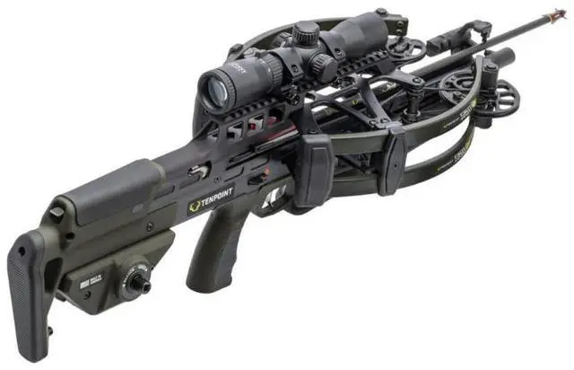Main image of TenPoint TRX 26 Crossbow with 100-Yard RangeMaster 100 Scope, Twin-Riser Technology, and TriggerTech Precision Trigger (Moss Green)