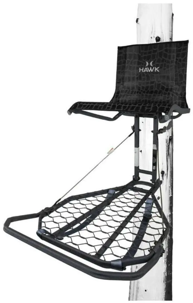 Main image of Hawk Kickback Weather-Resistant LVL Hang-On Stand with Over-Molded Attachment Hooks and Teflon Washers (Black)