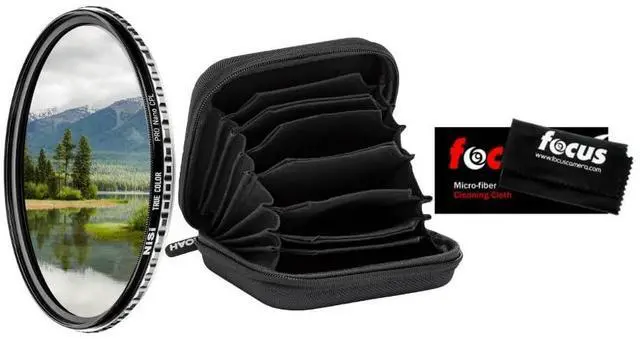 Main image of NiSi 95mm True Color Pro Nano CPL Circular Polarizing Filter Bundle with Hard-Shell Filter Case and Microfiber Cleaning Cloth (3 Items)