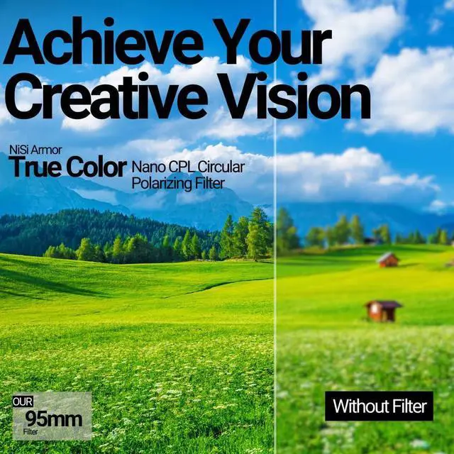 Alt view image 4 of 7 - NiSi 95mm True Color Pro Nano CPL Circular Polarizing Filter Bundle with Hard-Shell Filter Case and Microfiber Cleaning Cloth (3 Items)