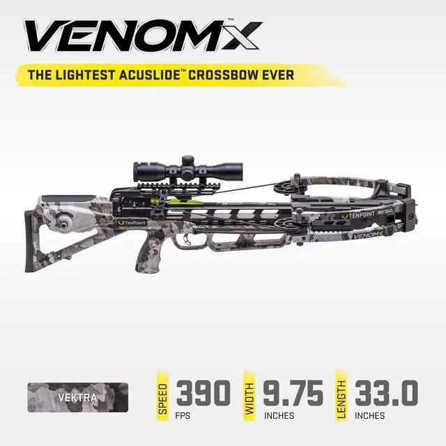 Alt view image 6 of 7 - TenPoint Venom X Crossbow with ACUslide Cocking and De-Cocking System, Pro-View 400 Scope, and Scope Struts (Vektra)