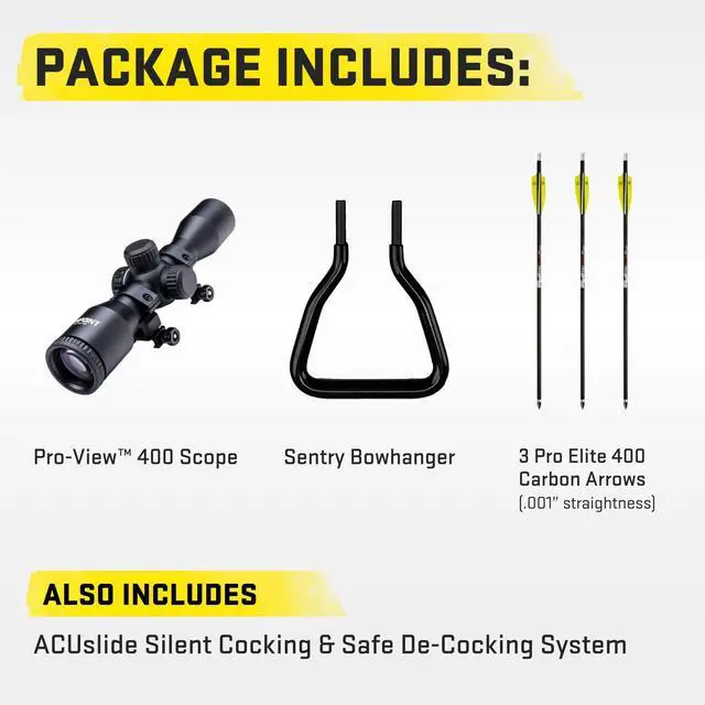 Alt view image 7 of 7 - TenPoint Venom X Crossbow with ACUslide Cocking and De-Cocking System, Pro-View 400 Scope, and Scope Struts (Vektra)