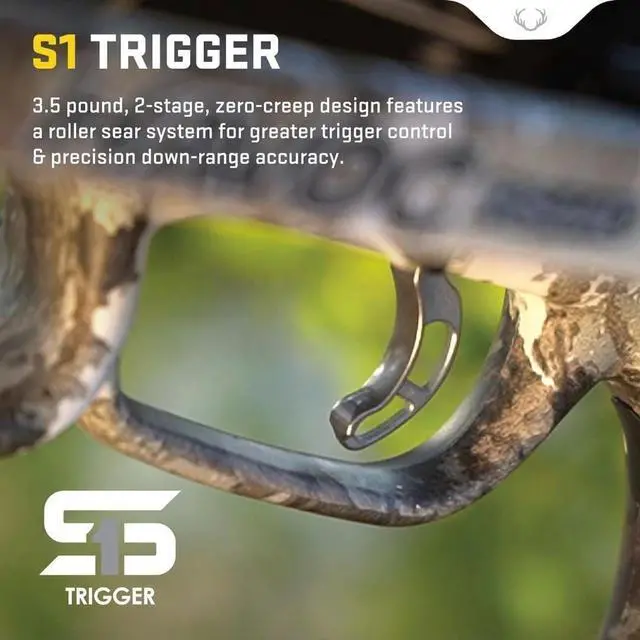 Alt view image 5 of 7 - TenPoint Siege 425 Ultra-Compact Crossbow with Reverse-Draw Design, Scope Struts, 100-Yard RangeMaster, and S1 Trigger (Vektra)