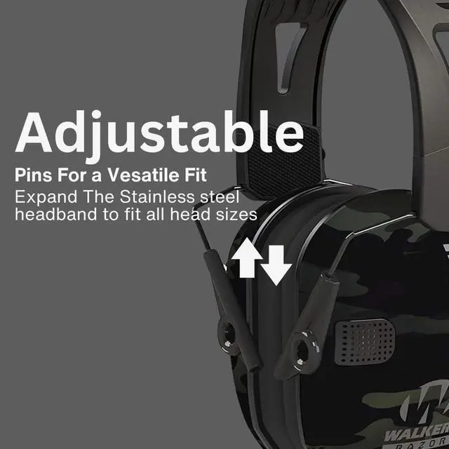 Alt view image 3 of 6 - Walker's Razor Rubber Headband Multicam Gray Camo Tacti Grip with Case Bundle